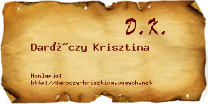 Daróczy Krisztina névjegykártya