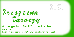 krisztina daroczy business card